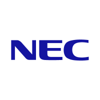 NEC company logo featuring the letters 'NEC' in blue on a white background.