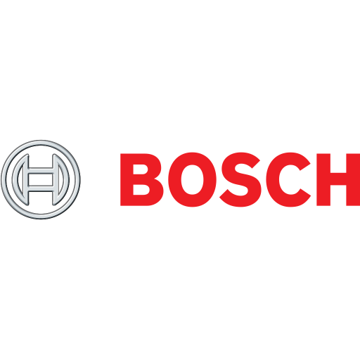 Bosch logo featuring a stylized 'H' and the word 'BOSCH' in red letters.